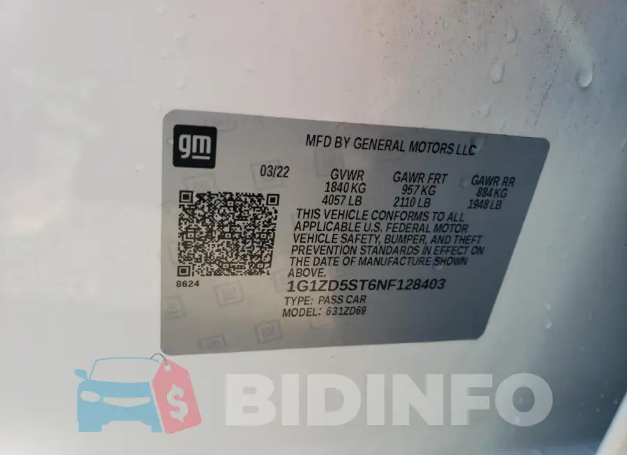 1G1ZD5ST6NF128403 Photo# 13
