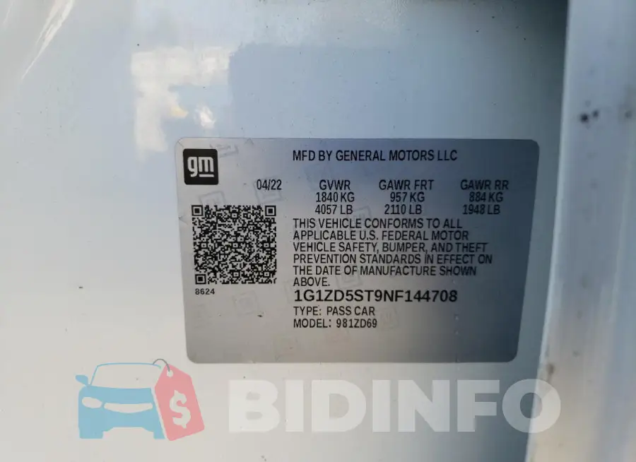 1G1ZD5ST9NF144708 Photo# 12