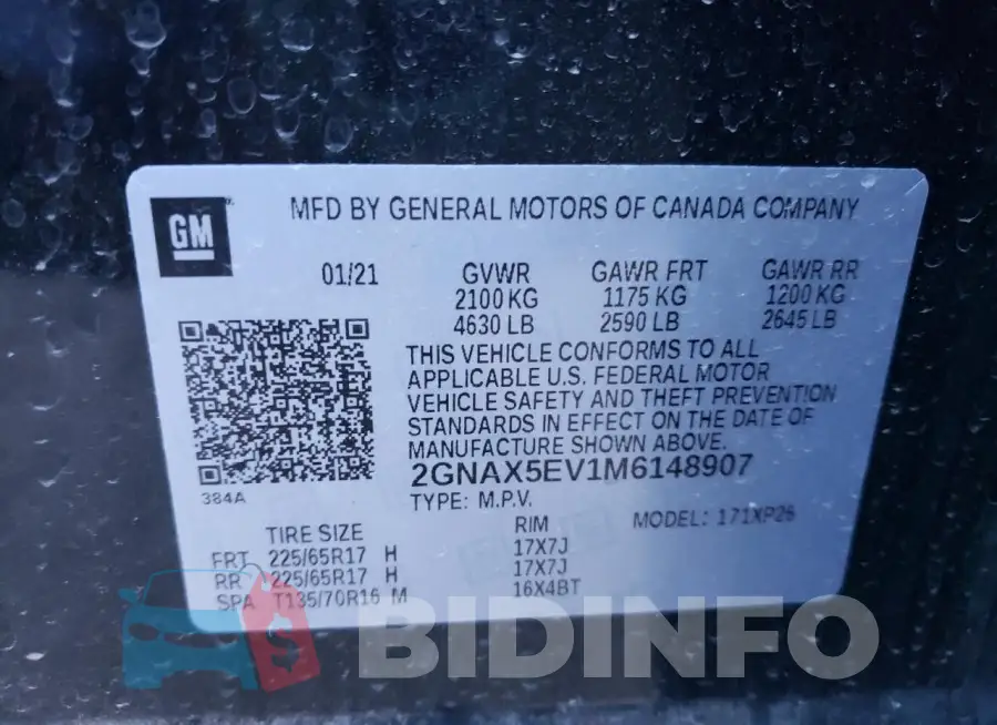 2GNAX5EV1M6148907 Photo# 13
