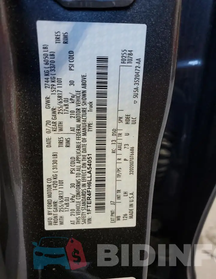 1FTER4FH6LLA54051 Photo# 12