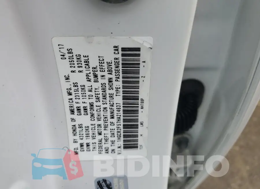 1HGCR2F57HA214637 Photo# 12