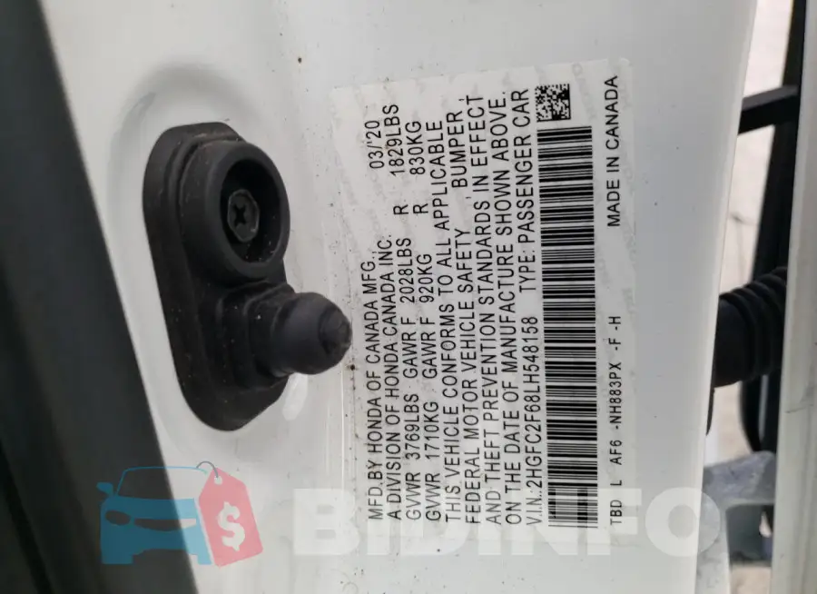 2HGFC2F68LH548158 Photo# 12