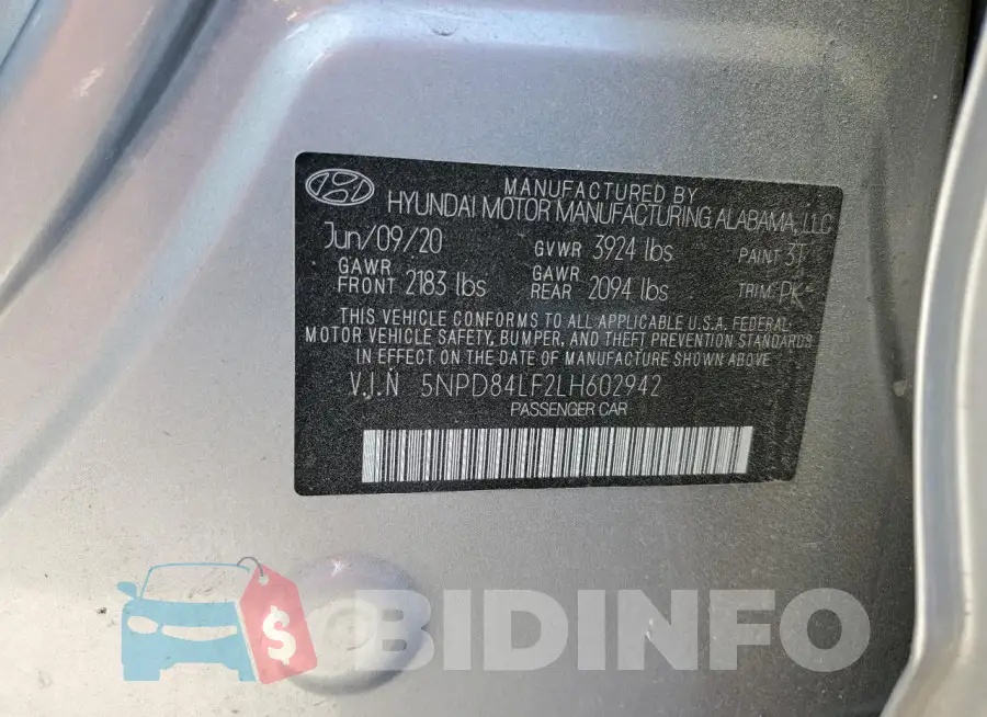 5NPD84LF2LH602942 Photo# 12