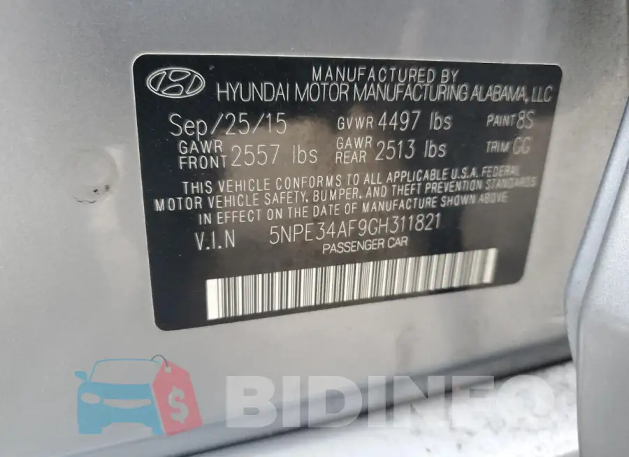 5NPE34AF9GH311821 Photo# 12