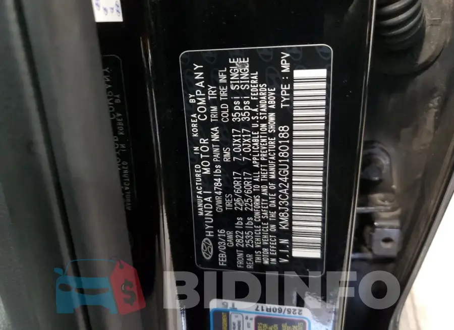 KM8J3CA24GU180188 Photo# 12