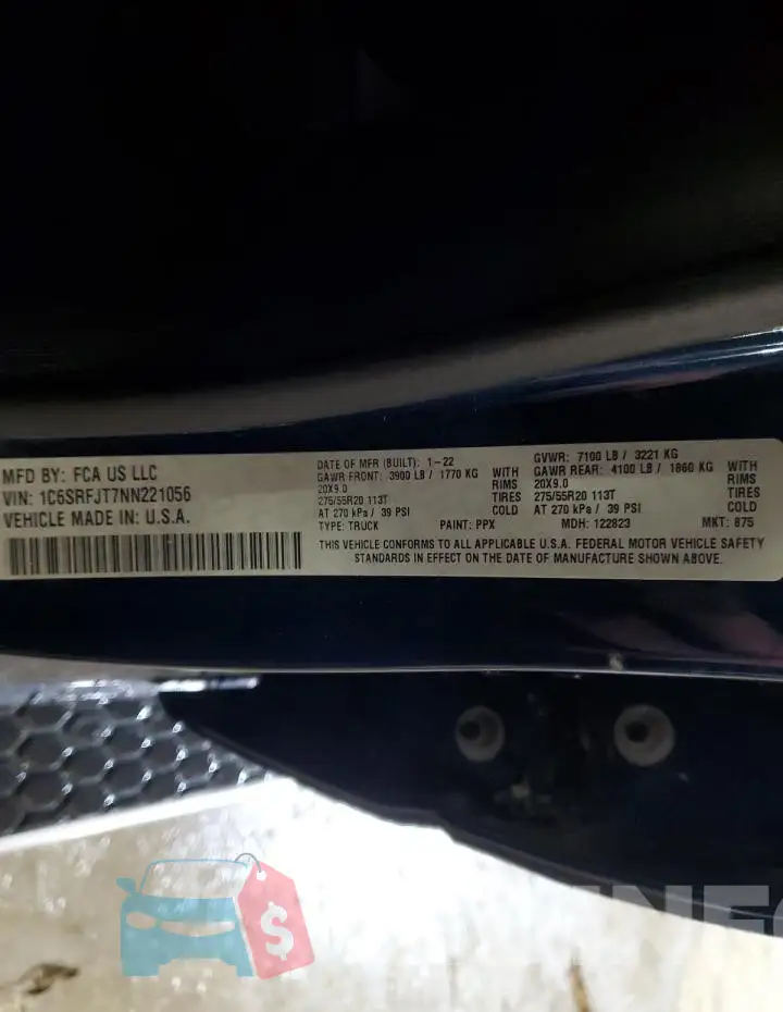 1C6SRFJT7NN221056 Photo# 12