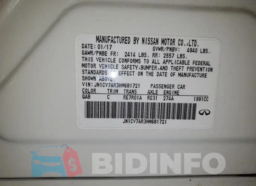 JN1CV7AR3HM681721 Photo# 12