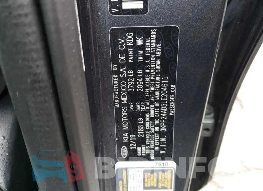 3KPF24AD5LE204611 Photo# 12