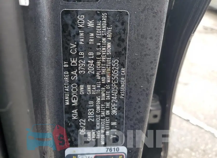 3KPF24AD5PE505255 Photo# 12