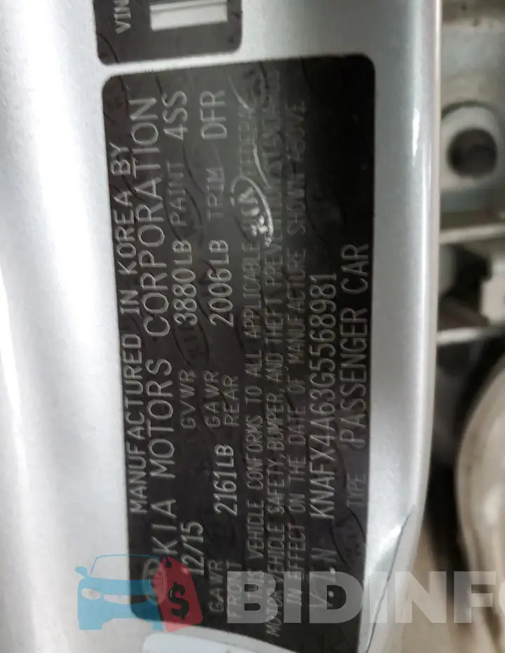 KNAFX4A63G5568981 Photo# 12