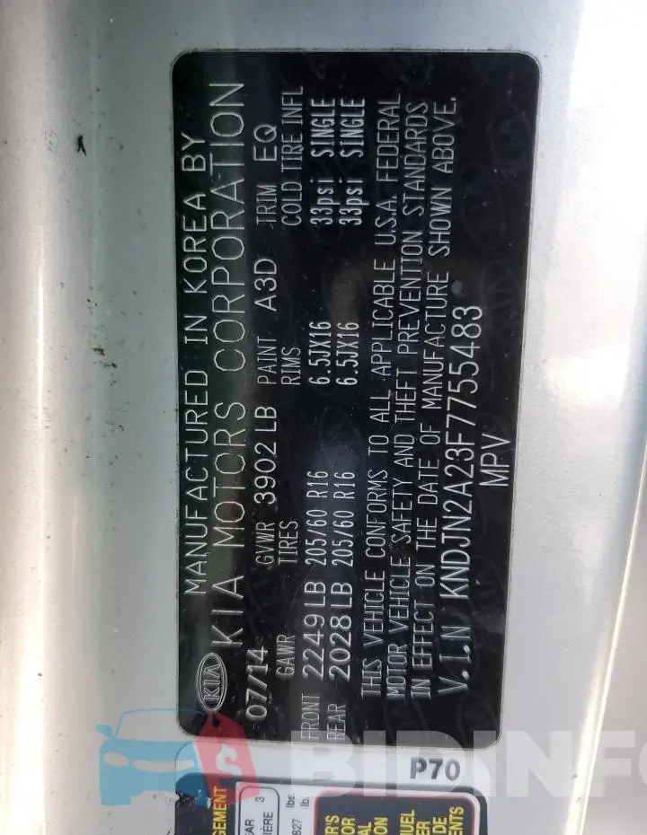 KNDJN2A23F7755483 Photo# 13