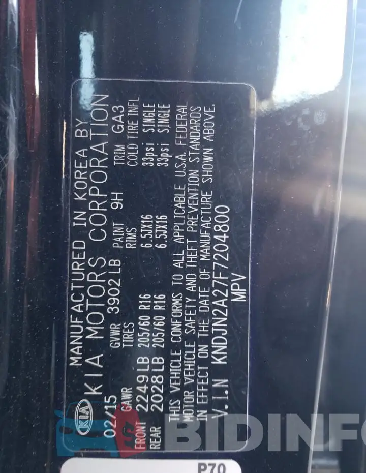 KNDJN2A27F7204800 Photo# 12