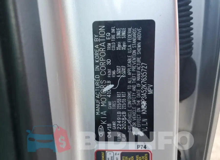 KNDJP3A52K7635727 Photo# 12