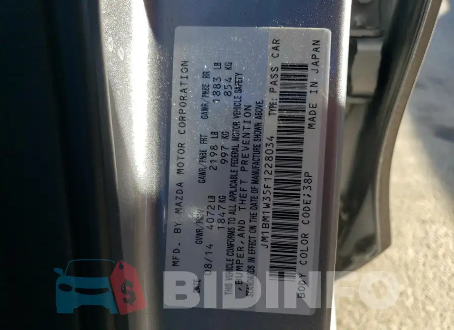 JM1BM1W35F1228034 Photo# 12