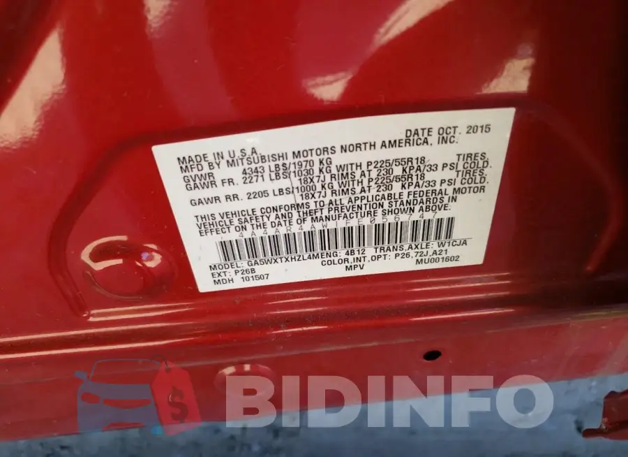 4A4AR4AW1FE056747 Photo# 14
