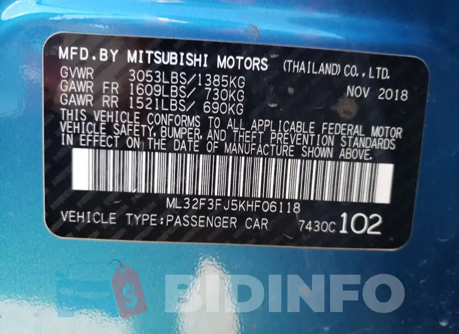 ML32F3FJ5KHF06118 Photo# 12