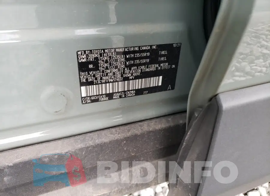 2T3C1RFV1MW174632 Photo# 13