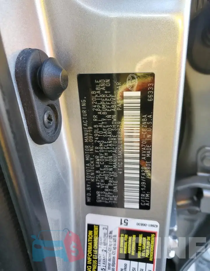 4T1C11AK5LU868679 Photo# 12