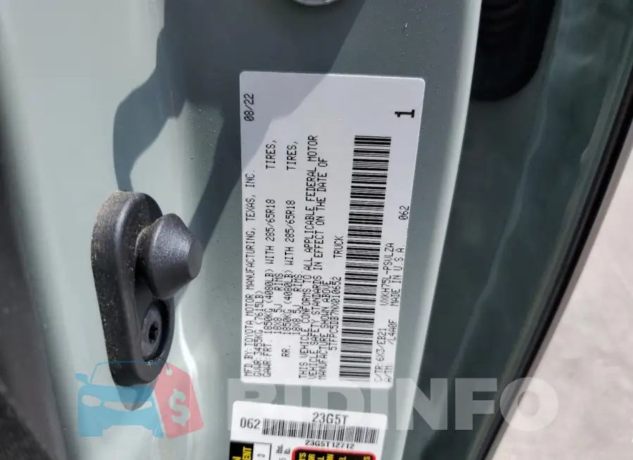 5TFPC5DB7NX010652 Photo# 12