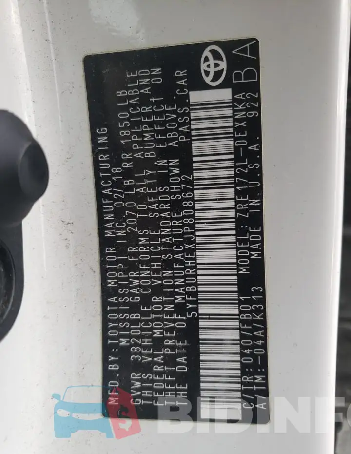 5YFBURHEXJP808672 Photo# 12