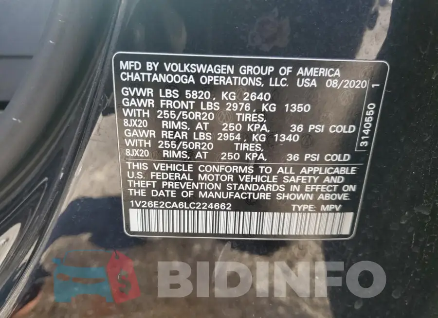 1V26E2CA6LC224662 Photo# 13