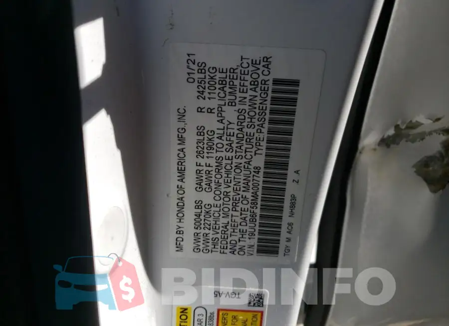 19UUB6F58MA007748 Photo# 12