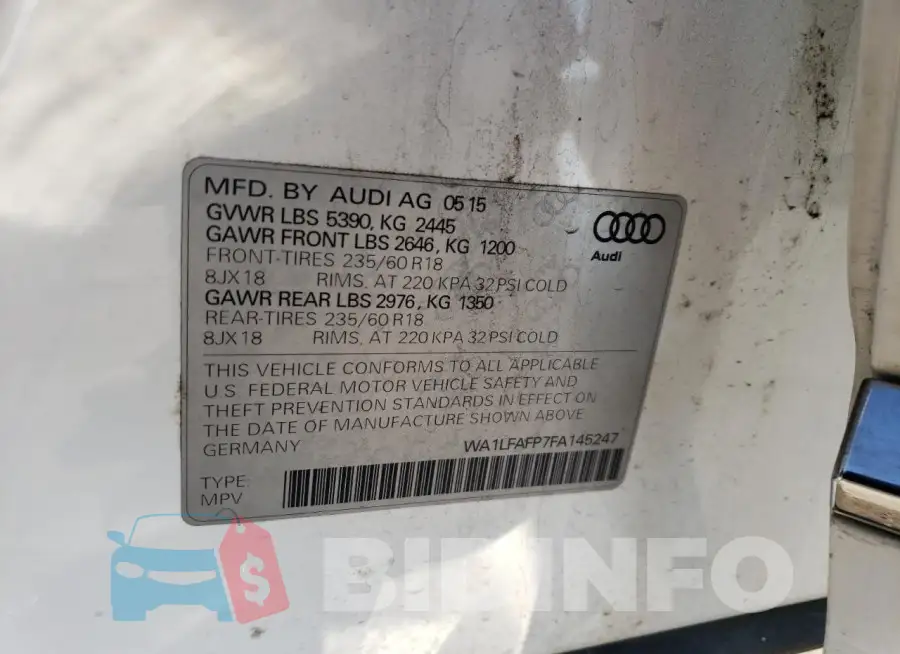 WA1LFAFP7FA145247 Photo# 12