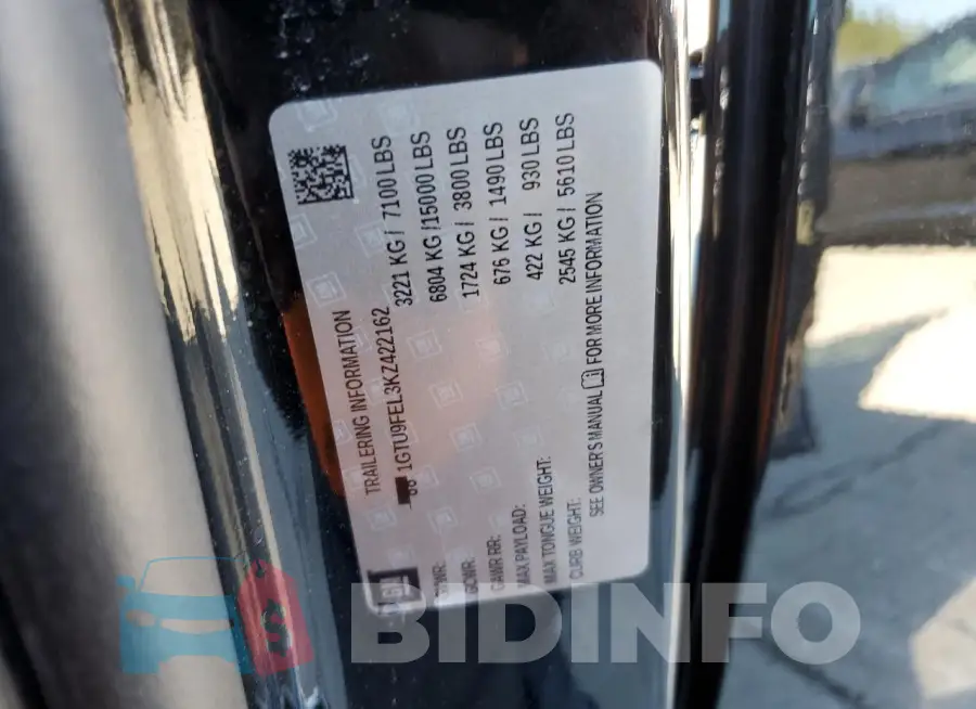 1GTU9FEL3KZ422162 Photo# 12