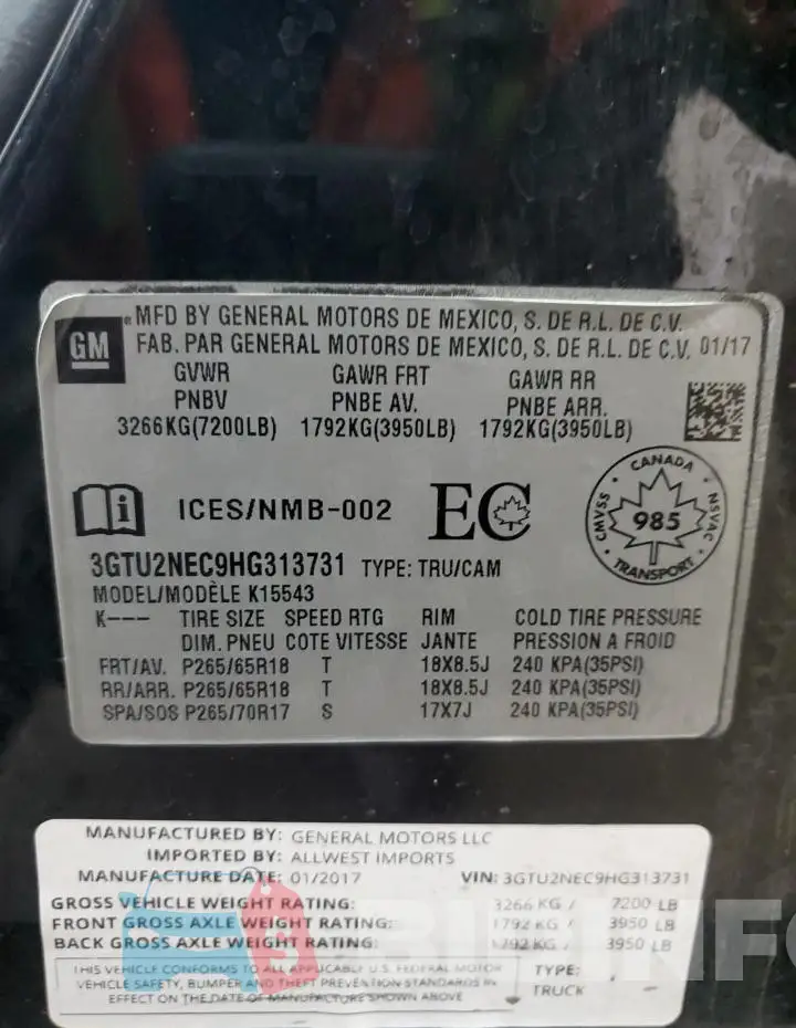 3GTU2NEC9HG313731 Photo# 12