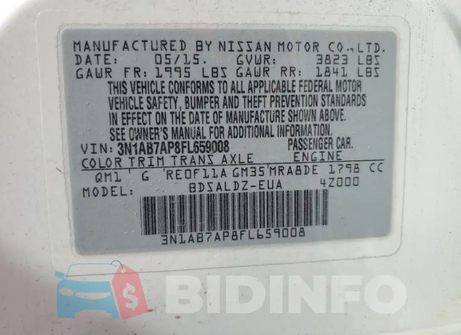 3N1AB7AP8FL659008 Photo# 12