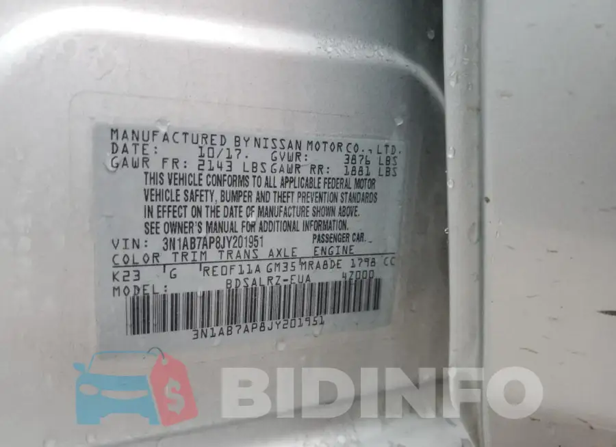 3N1AB7AP8JY201951 Photo# 12