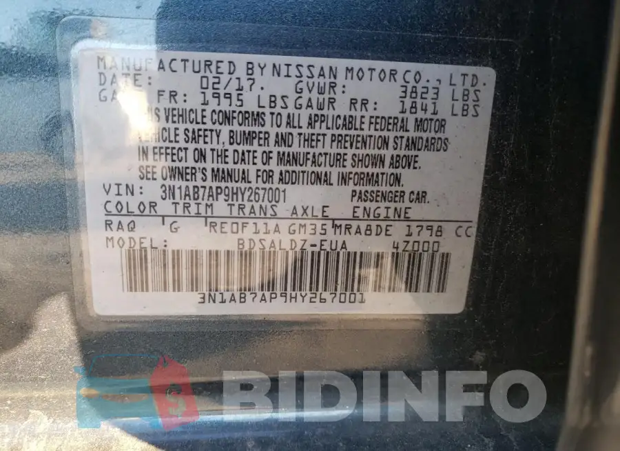 3N1AB7AP9HY267001 Photo# 12