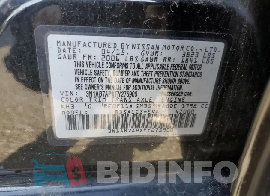 3N1AB7APXFY275900 Photo# 12