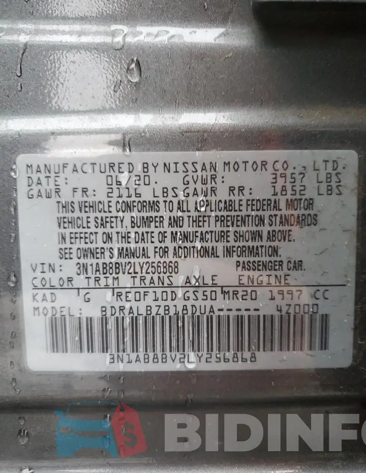3N1AB8BV2LY256868 Photo# 12
