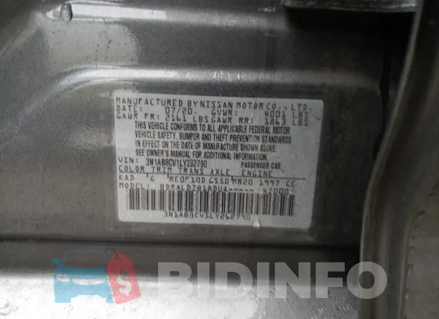 3N1AB8CV1LY262790 Photo# 13
