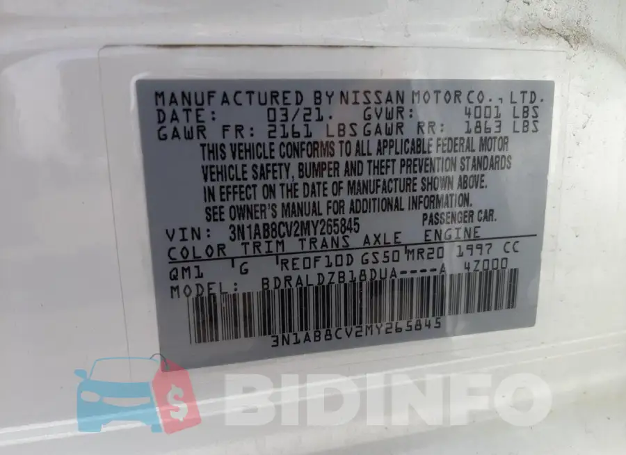3N1AB8CV2MY265845 Photo# 12