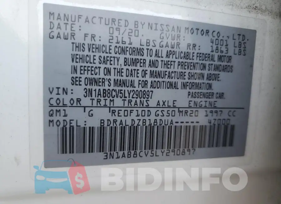 3N1AB8CV5LY290897 Photo# 12