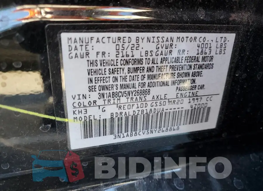 3N1AB8CV5NY268868 Photo# 12