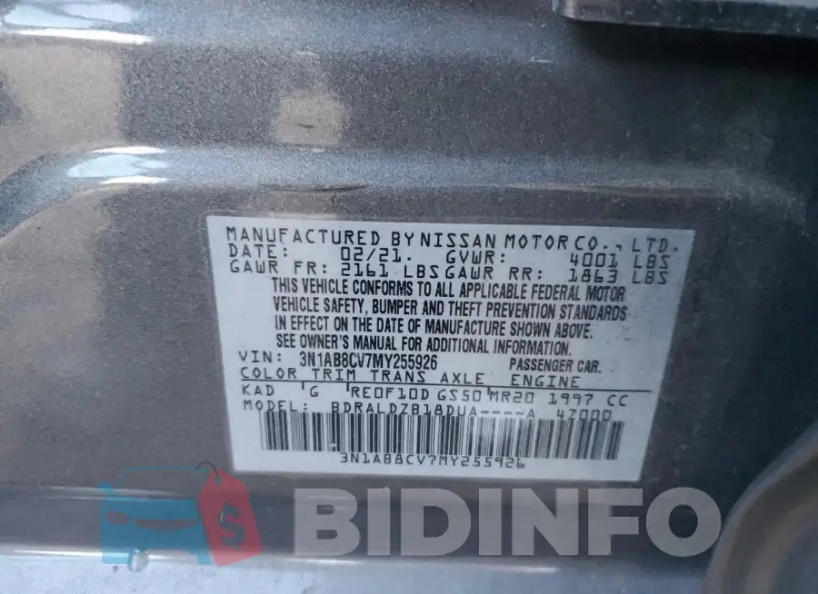 3N1AB8CV7MY255926 Photo# 12