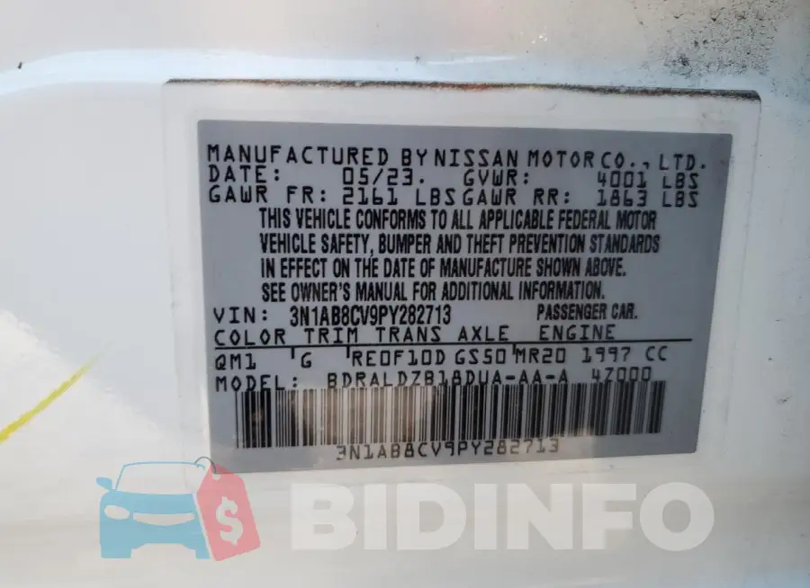 3N1AB8CV9PY282713 Photo# 12