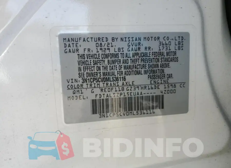 3N1CP5CV0ML536116 Photo# 13