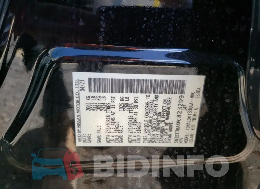 5N1BT3BA8PC823299 Photo# 14
