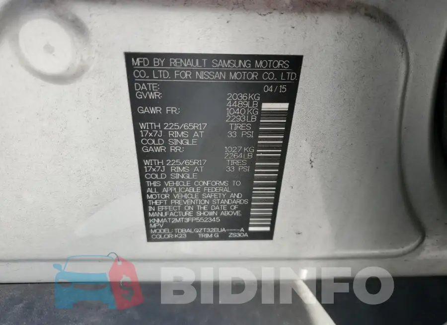 KNMAT2MT3FP552345 Photo# 14