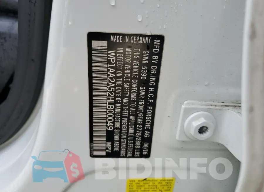 WP1AA2A52HLB00049 Photo# 13