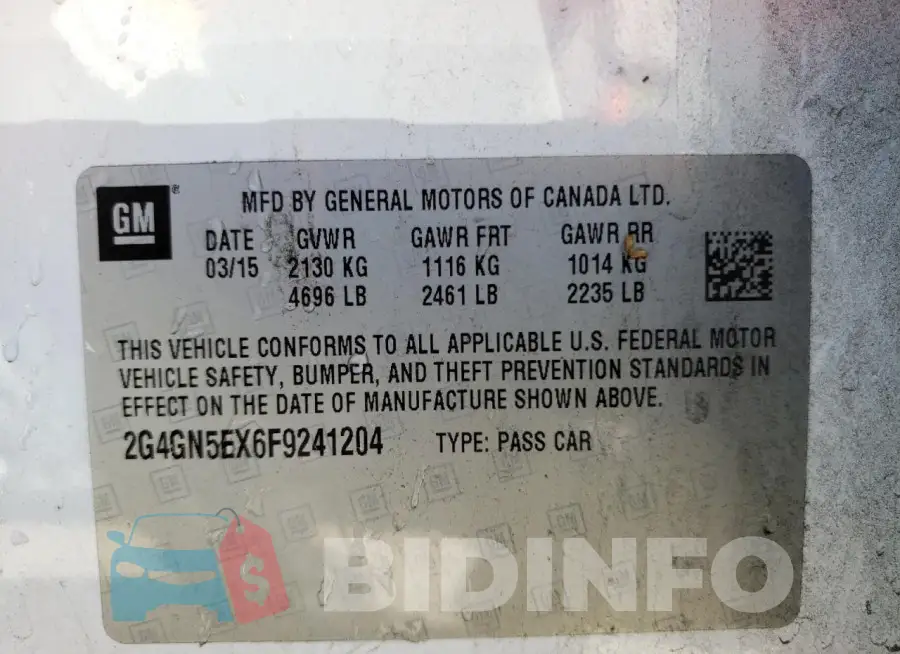 2G4GN5EX6F9241204 Photo# 12