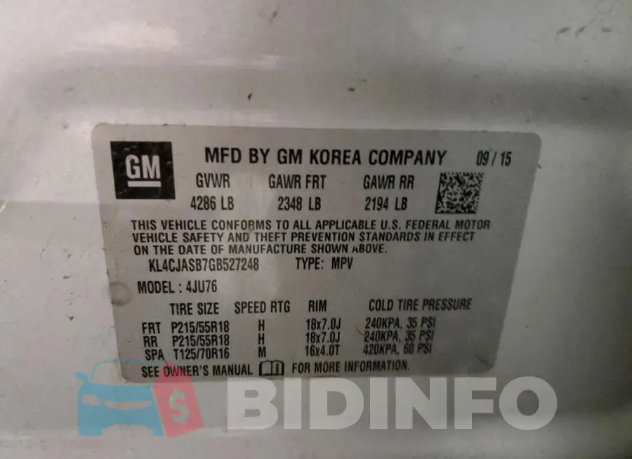 KL4CJASB7GB527248 Photo# 13