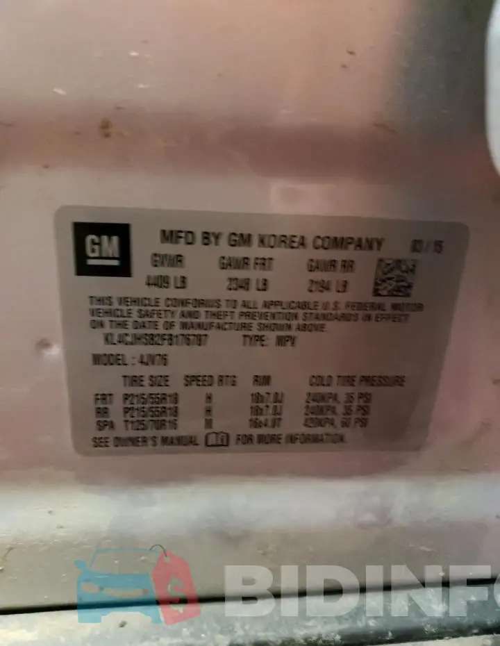 KL4CJHSB2FB176787 Photo# 14
