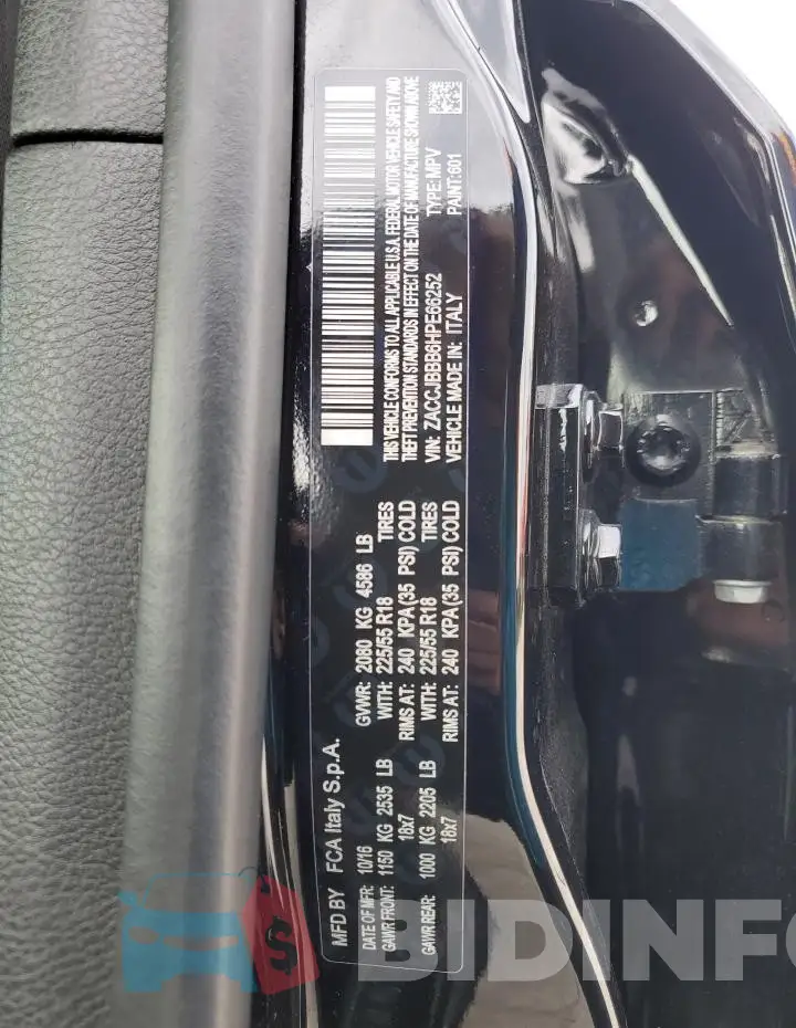 ZACCJBBB6HPE66252 Photo# 13