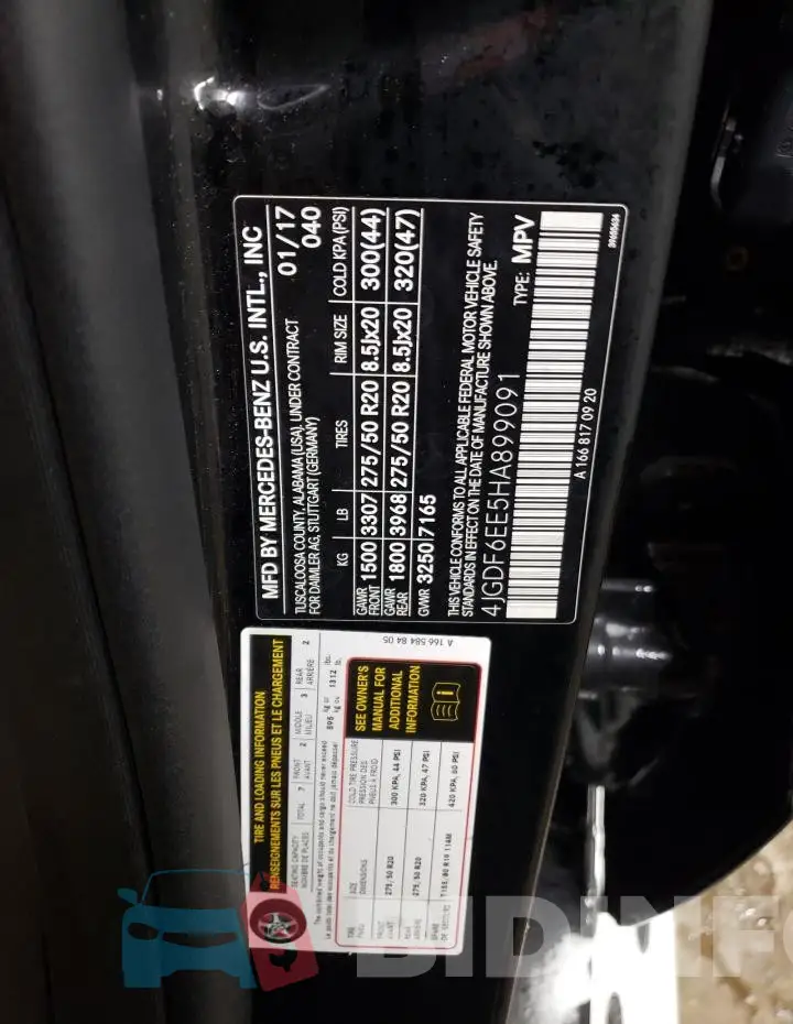 4JGDF6EE5HA899091 Photo# 13