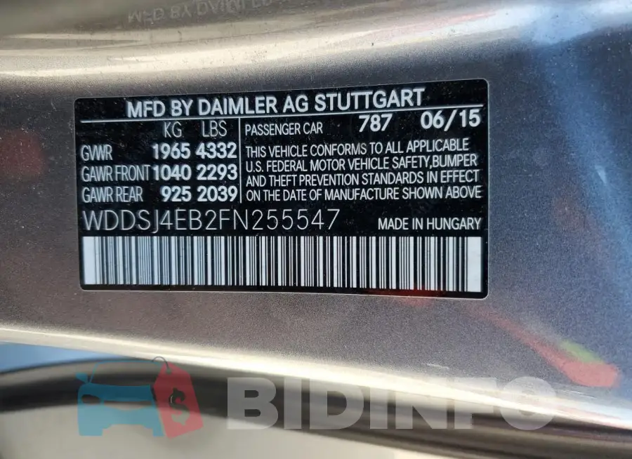 WDDSJ4EB2FN255547 Photo# 12